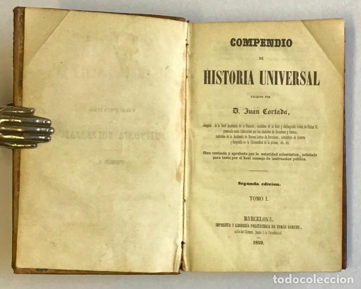 Libros: COMPENDIO DE HISTORIA UNIVERSAL. - CORTADA, Juan. 1859 - Foto 3