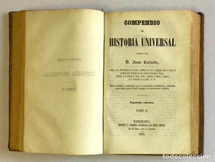 Libros: COMPENDIO DE HISTORIA UNIVERSAL. - CORTADA, Juan. 1859 - Foto 5