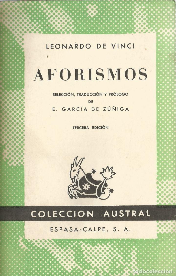 Libros: LEONARDO DE VINCI-AFORISMOS. AAX - Foto 1