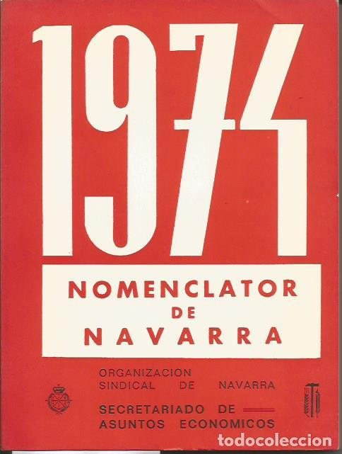 Libros: 1974-NOMENCLATOR DE NAVARRA. ABB - Foto 1