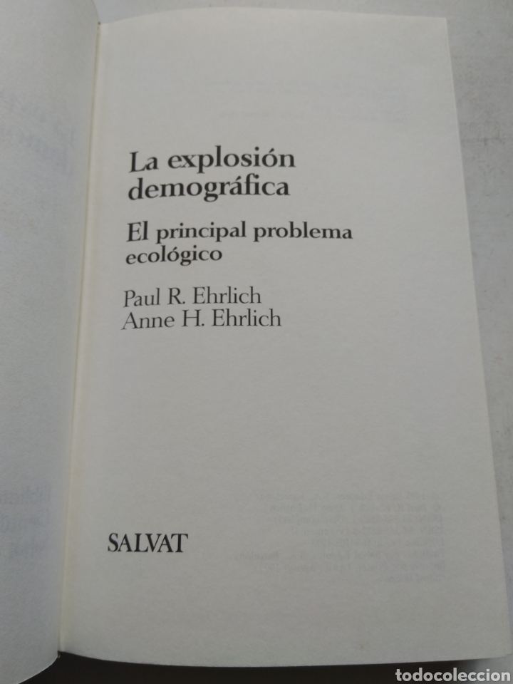 Libros: LA EXPLOSI&Oacute;N DEMOGR&Aacute;FICA/VV.AA. - Foto 3
