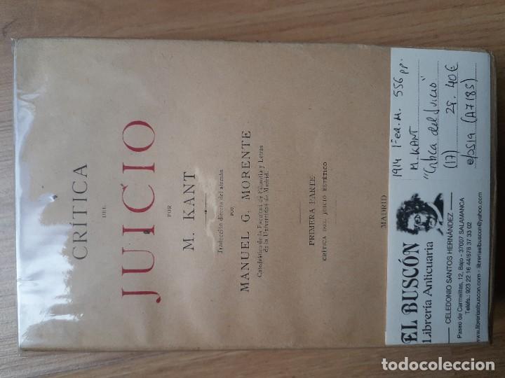 Libros: KANT, EMMANUEL. - Cr&iacute;tica del juicio. 2 Vol. - Foto 1