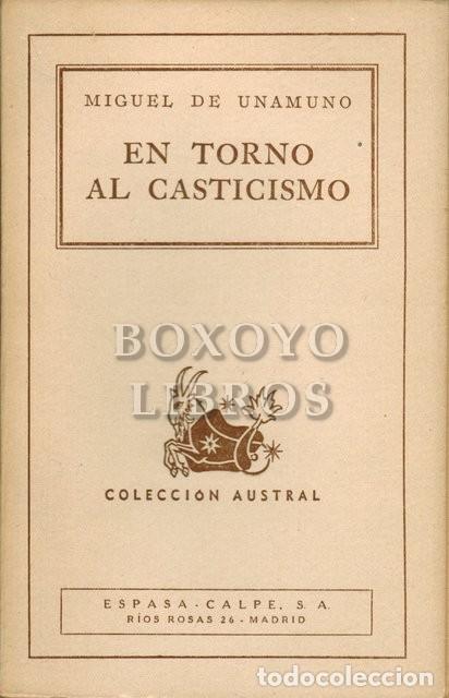 Libros: UNAMUNO, Miguel de. En torno al casticismo - Foto 1