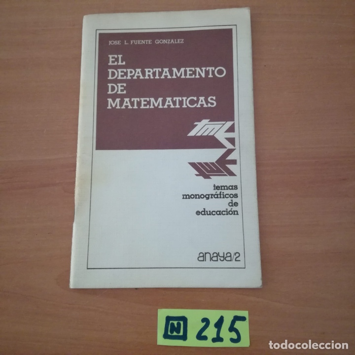 Libros: El departamento de matem&aacute;ticas - Foto 1