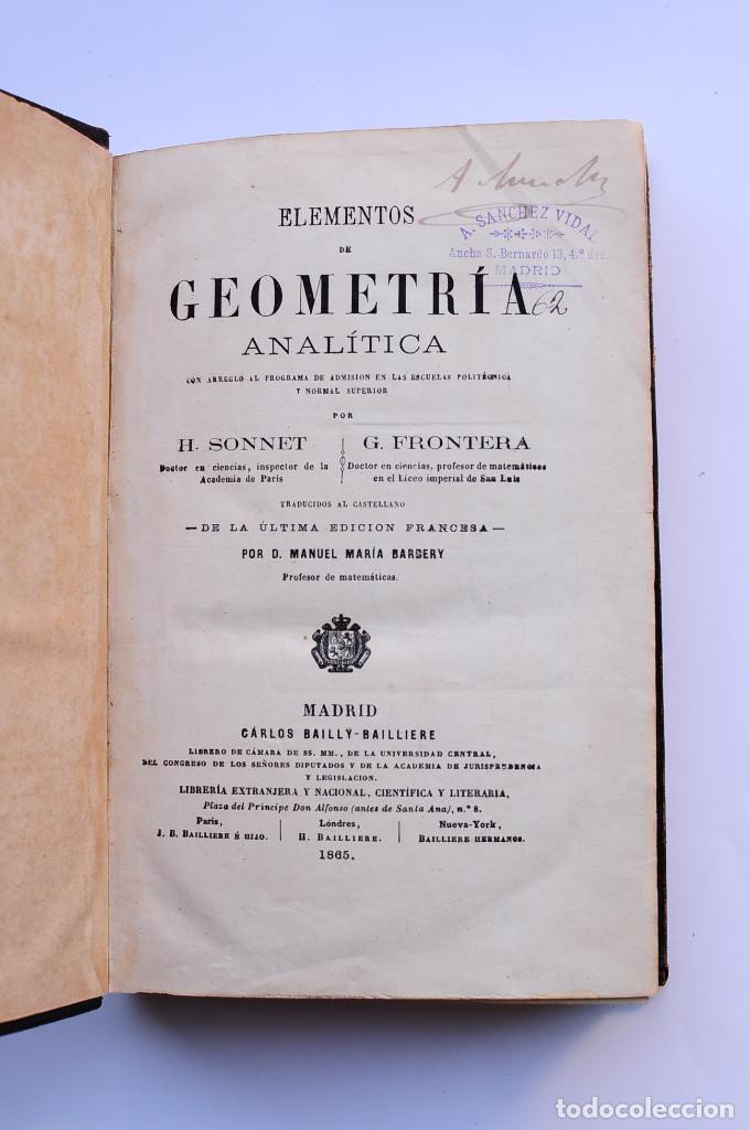 Libros: Geometr&iacute;a anal&iacute;tica - SONNET, H. y&nbsp; FRONTERA, G.&nbsp; - Foto 4