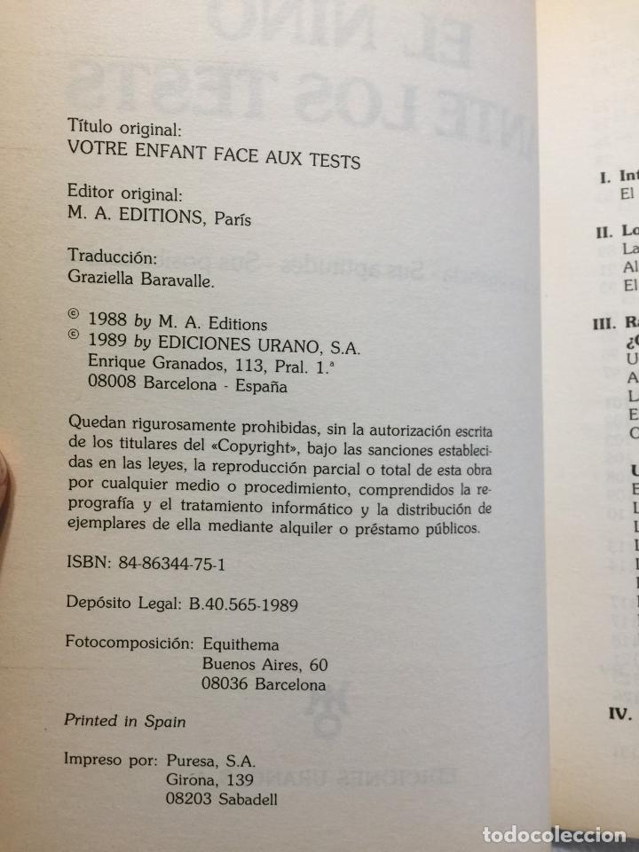 Libros: El ni&ntilde;o ante los tests - G&eacute;rard Lebugle - Foto 3