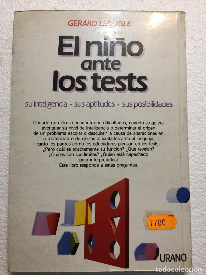 Libros: El ni&ntilde;o ante los tests - G&eacute;rard Lebugle - Foto 5