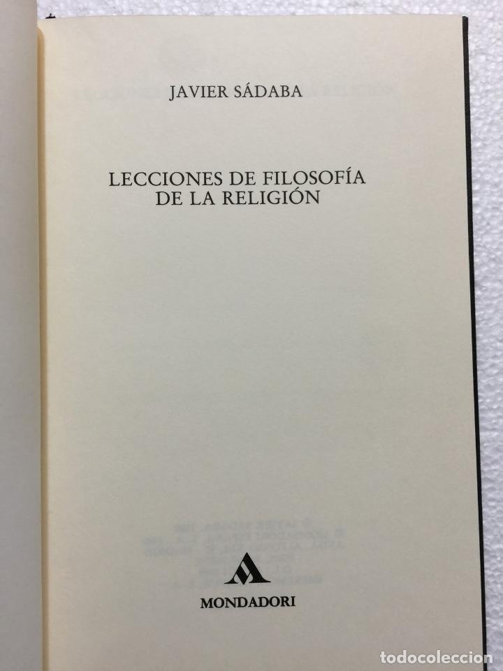 Libros: Lecciones de filosof&iacute;a de la religi&oacute;n - Javier S&aacute;daba - Foto 5