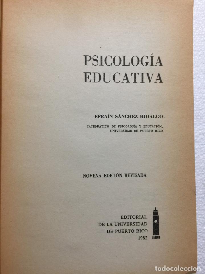 Libros: Psicologia educativa - Efrain Sanchez Hidalgo - Foto 2