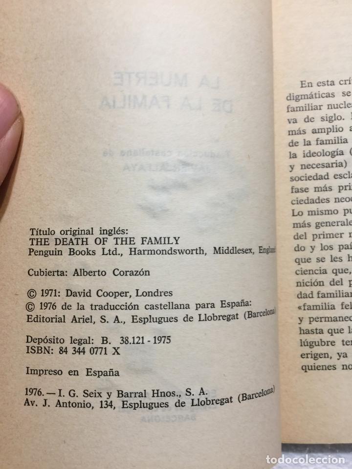 Libros: La muerte de la familia - David Cooper - Foto 3