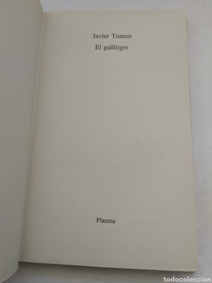 Libros: EL GALLITIGRE/JAVIER TOMEO - Foto 2