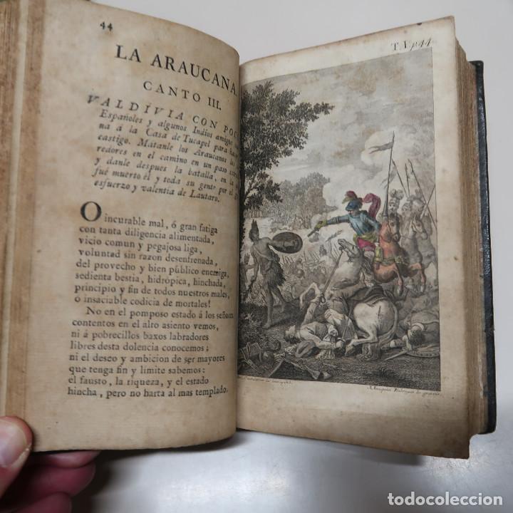 Libros: LA ARAUCANA - DE ERCILLA, ALONSO. 1776. 2 VOL. - Foto 3