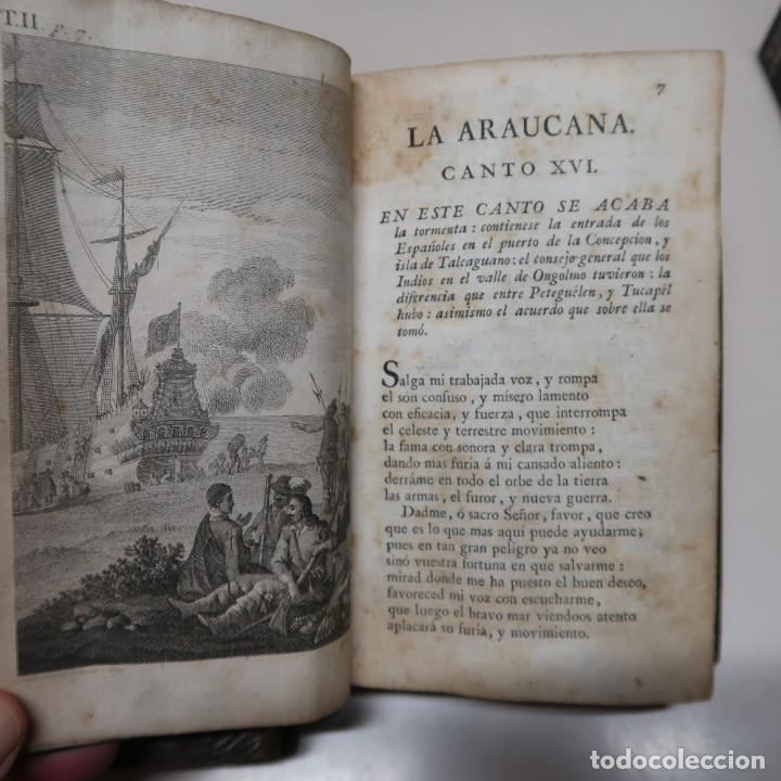 Libros: LA ARAUCANA - DE ERCILLA, ALONSO. 1776. 2 VOL. - Foto 6