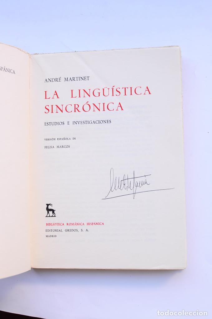 Libros: La ling&uuml;&iacute;stica sincr&oacute;nica. Estudios e investigaciones - MARTINET, Andr&eacute; - Foto 2