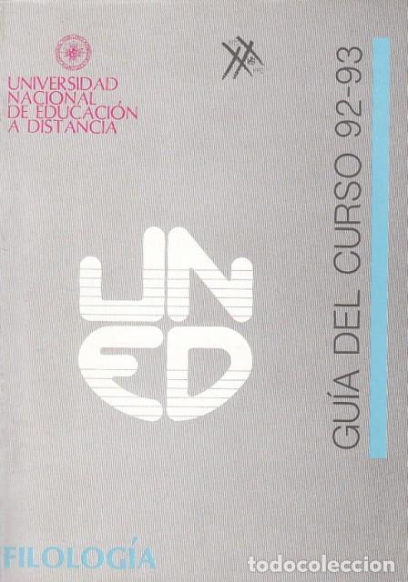 Libros: FILOLOG&Iacute;A. GU&Iacute;A DEL CURSO 92-93 - UNED - Foto 1