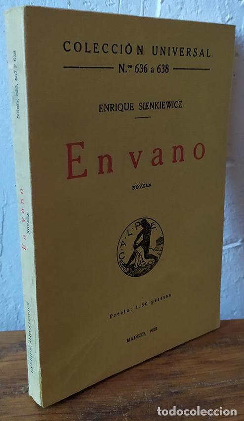 Libros: EN VANO - ENRIQUE SIENKIEWICZ - Foto 1