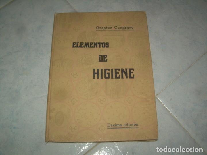 Libros: ELEMENTOS DE HIGIENE, ORESTES CENDRERO, DECIMA EDICI&Oacute;N. SANTANDER 1935 - Foto 1
