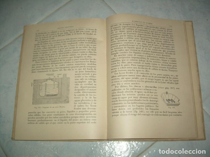 Libros: ELEMENTOS DE HIGIENE, ORESTES CENDRERO, DECIMA EDICI&Oacute;N. SANTANDER 1935 - Foto 3