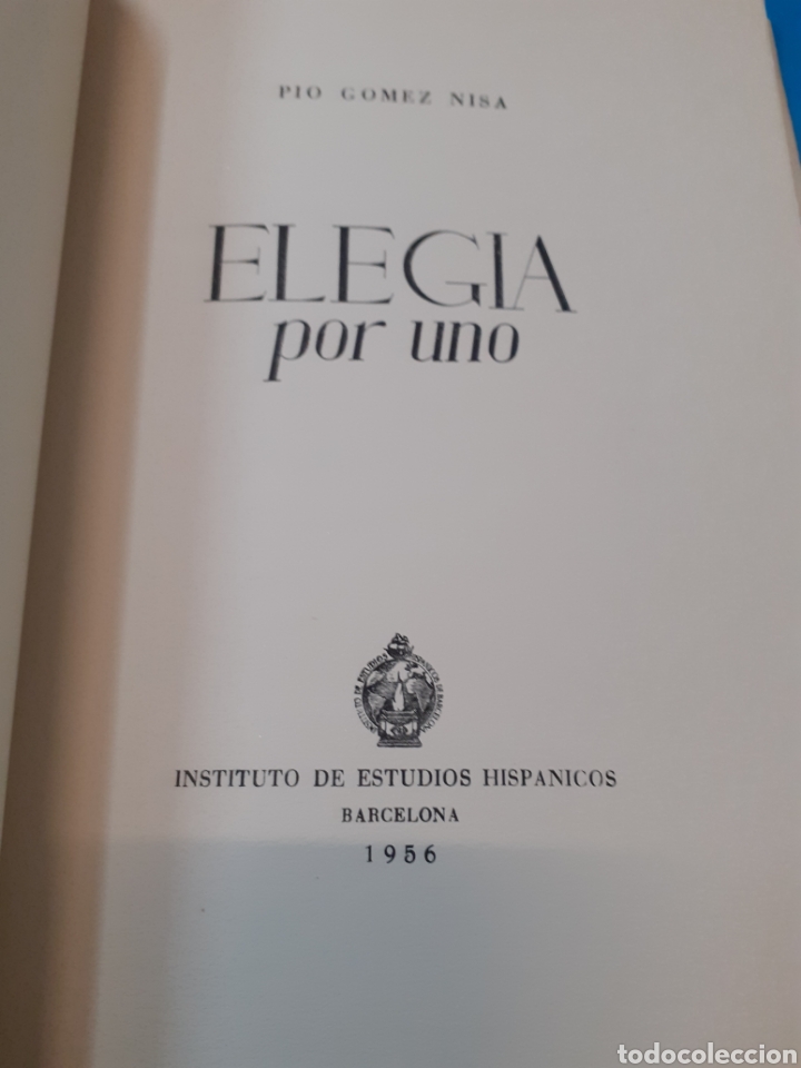 Libros: ELEGIA POR UNO - GOMEZ NISA, Pio - Foto 3