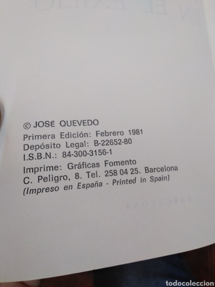 Libros: INQUIETUDES EN EL EXILIO - QUEVEDO, Jos&eacute; - Foto 3