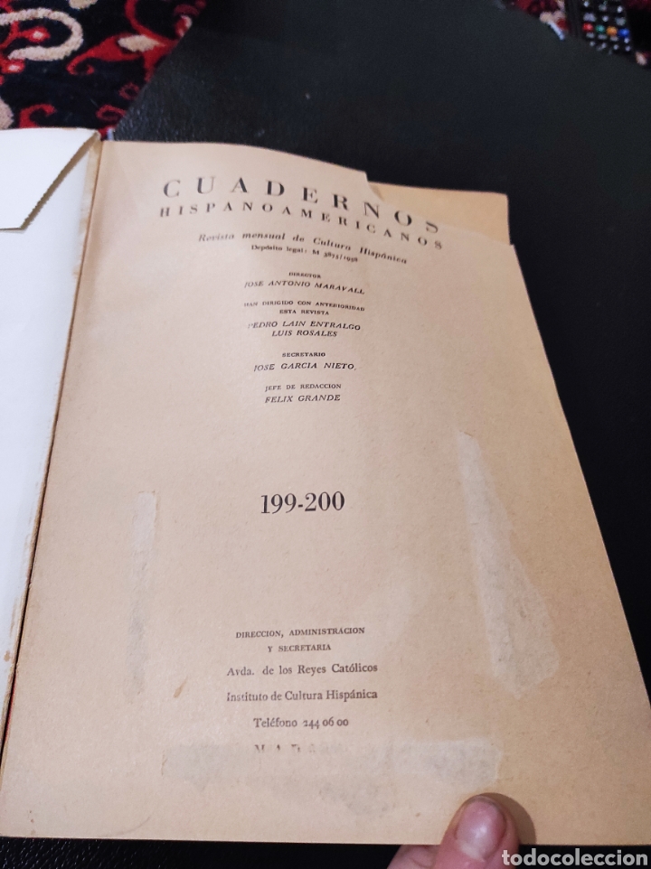 Libros: CUADERNOS HISPANOAMERICANOS . HOMENAJE A RAM&Oacute;N DEL VALLE- INCL&Aacute;N. - Foto 2