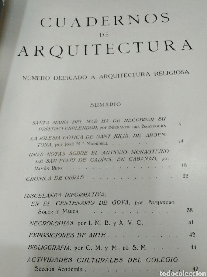 Libros: CUADERNOS DE ARQUITECTURA n&ordm; 5. Arquitectura religiosa - V. V. A. A. - Foto 2
