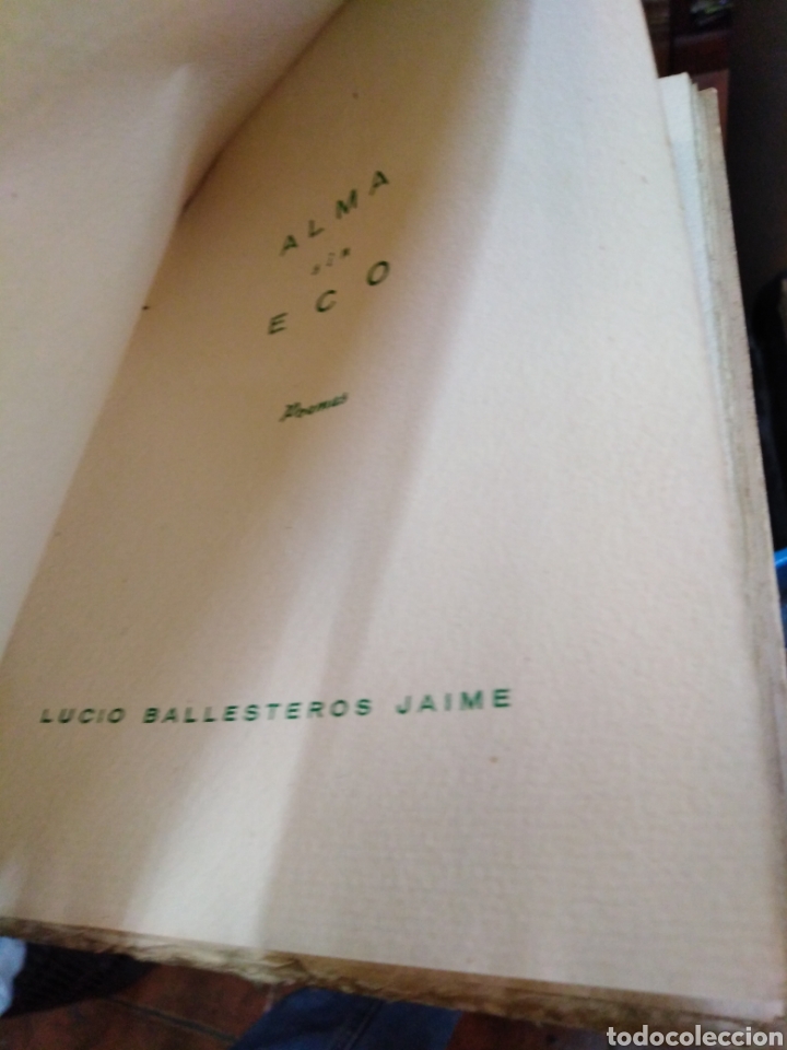 Libros: ALMA SIN ECO. Poemas - BALLESTEROS JAIME, Lucio. - Foto 3