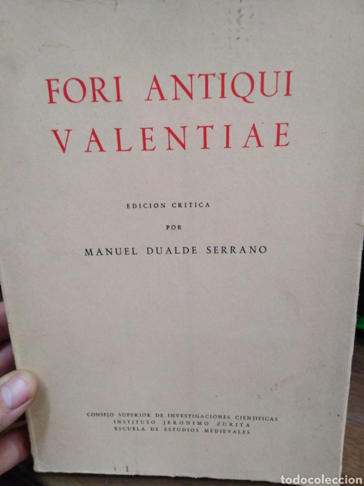Libros: FORI ANTIQUI VALENTIAE - DUALDE SERRANO. Manuel - Foto 1