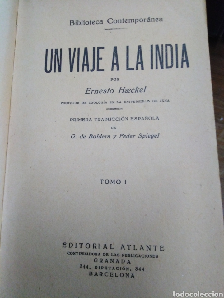 Libros: A TRAVES DE LA INDIA - HAECKEL, Ernesto - Foto 3