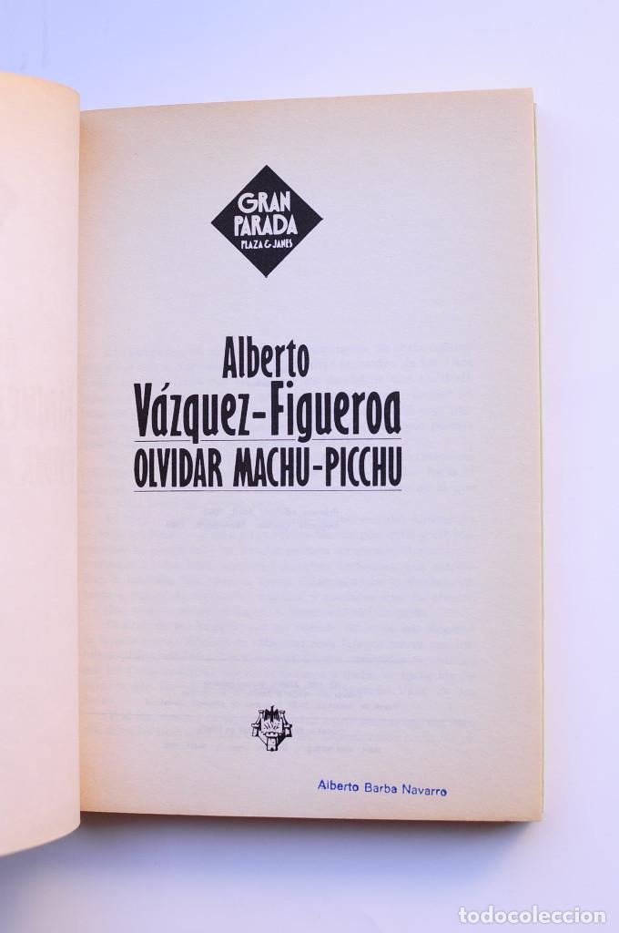 Libros: Olvidar Machu-Pichu - V&Aacute;ZQUEZ - FIGUEROA, Alberto - Foto 2