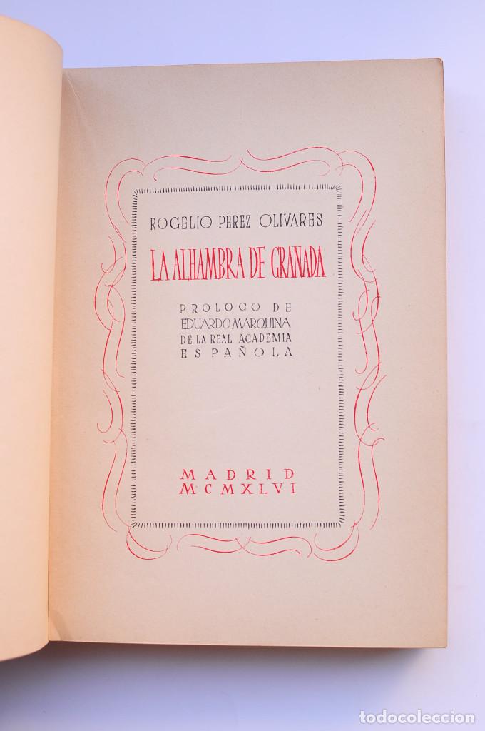 Libros: La Alhambra de Granada - P&Eacute;REZ OLIVARES, Rogelio - Foto 2