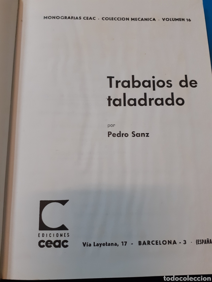Libros: TRABAJOS DE TALADRADO - SANZ, Pedro - Foto 4