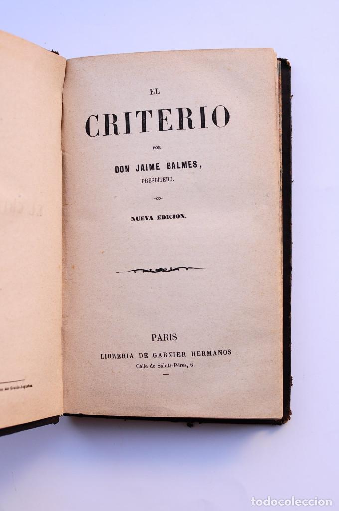 Libros: El criterio - BALMES, Jaime - Foto 3
