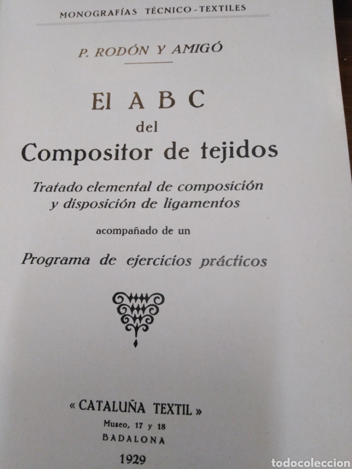 Libros: EL A. B. C. DEL COMPOSITOR DE TEJIDOS - RODON AMIGO, P. - Foto 4