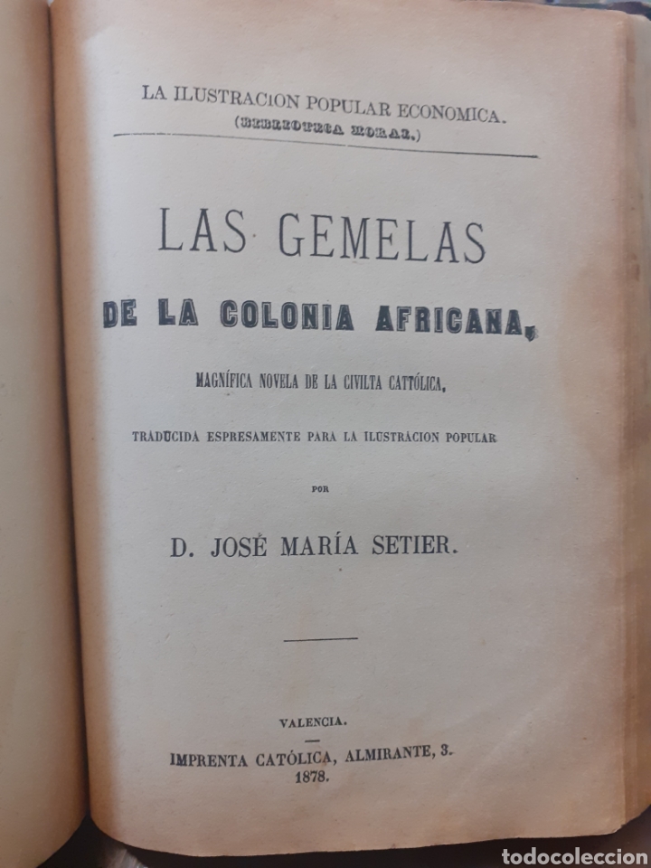 Libros: LAS GEMELAS DE LA COLONIA AFRICANA - SETTIER, J. M&ordf;. - Foto 2