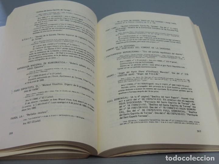 Libros: APORTACI&Oacute; PER A UNA BIBLIOGRAFIA TERRASSENCA.- MARIA COLL - Foto 5