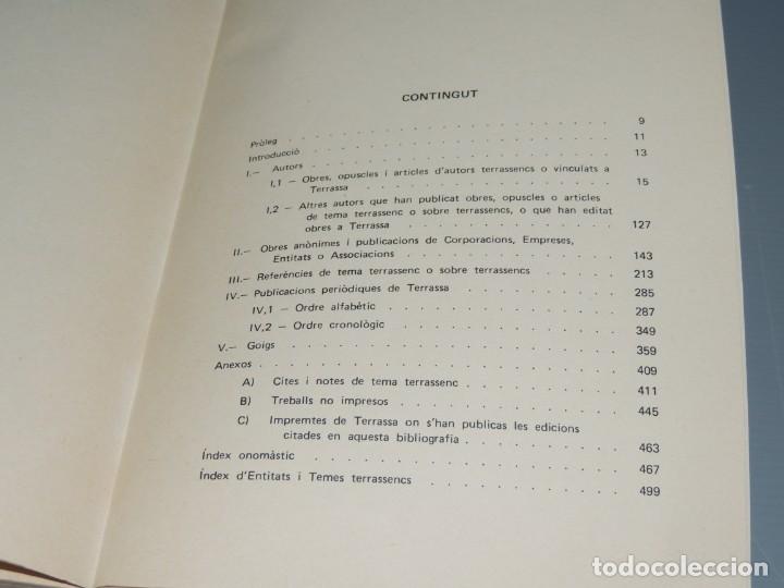 Libros: APORTACI&Oacute; PER A UNA BIBLIOGRAFIA TERRASSENCA.- MARIA COLL - Foto 8