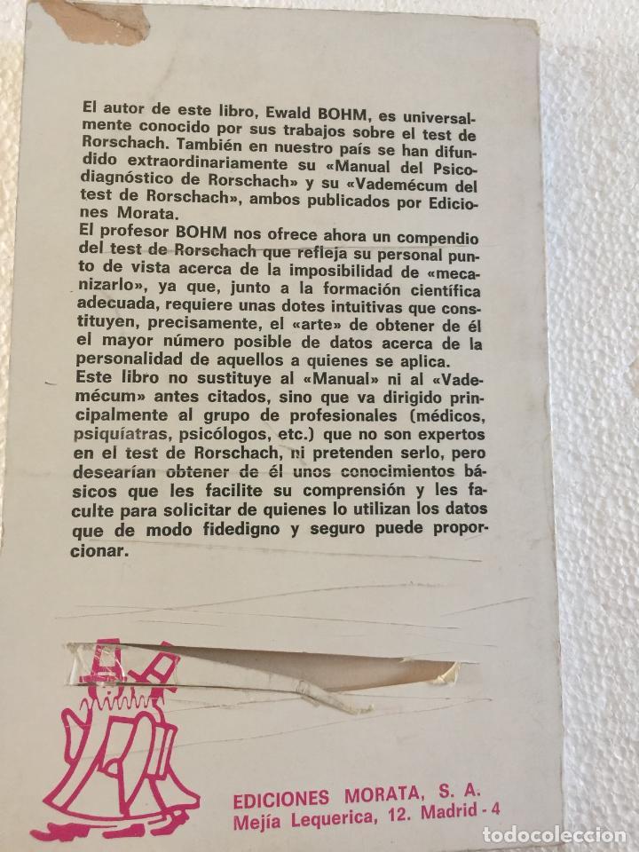 Libros: El test de Rorschach - E. Bohm - Foto 5