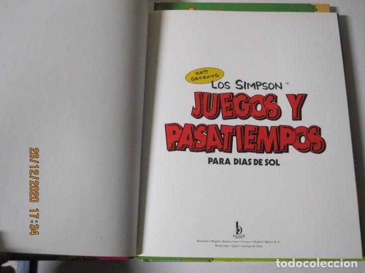 Libros: LOS SIMPSONS JUEGOS Y PASATIEMPOS PARA DIAS DE SOL EDICIONES B - Foto 3