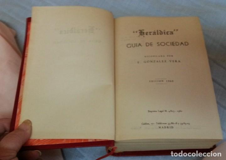 Libros: Libro Her&aacute;ldica. A&ntilde;o 1960. Gu&iacute;a de Sociedad. - Foto 3