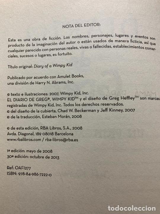Libros: DIARIO DE GREG. UN PRINGAO TOTAL. JEFF KINNEY - Foto 2