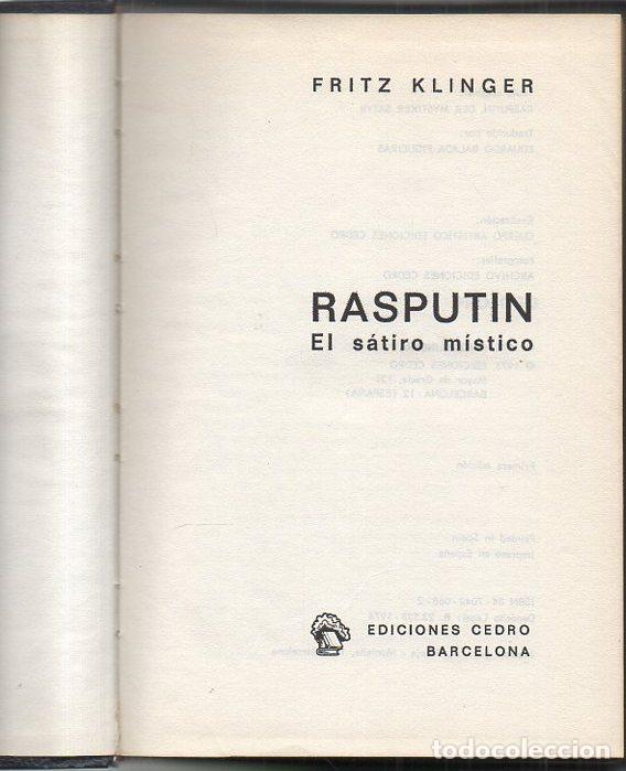 Libros: RASPUTIN. EL SATIRO MISTICO. - KLINGER, Fritz. - Foto 1