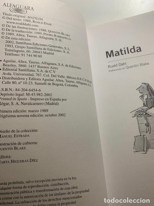 Libros: MATILDA. ROALD DAHL. PROXIMA PARADA ALFAGUARA - Foto 2