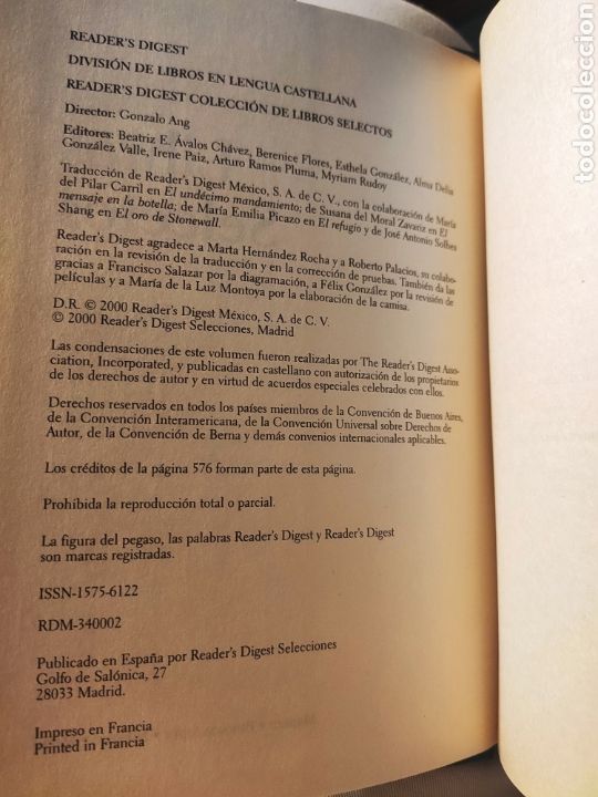 Libros: Libros Selectos. El Und&eacute;cimo Mandamiento. El Mensaje en la Botella. El Refugio. El Oro del Stonewall - Foto 4