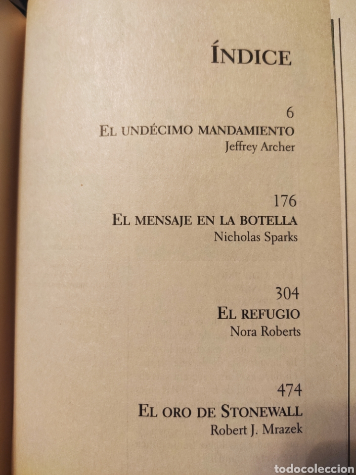 Libros: Libros Selectos. El Und&eacute;cimo Mandamiento. El Mensaje en la Botella. El Refugio. El Oro del Stonewall - Foto 3