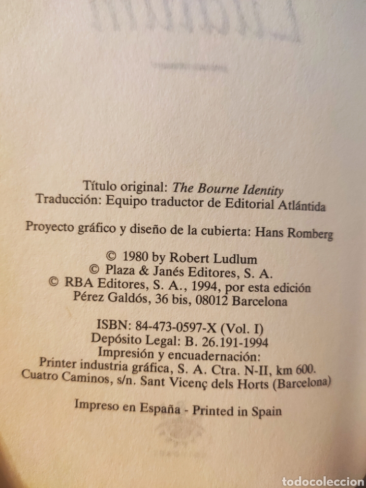 Libros: El Caso Bourne. (I) Robert Ludlum - Foto 2