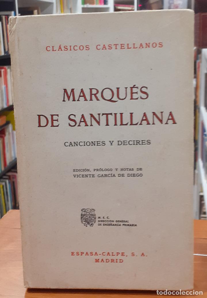 Libros: Canciones y decires - DE SANTILLANA, MARQU&Eacute;S - Foto 1