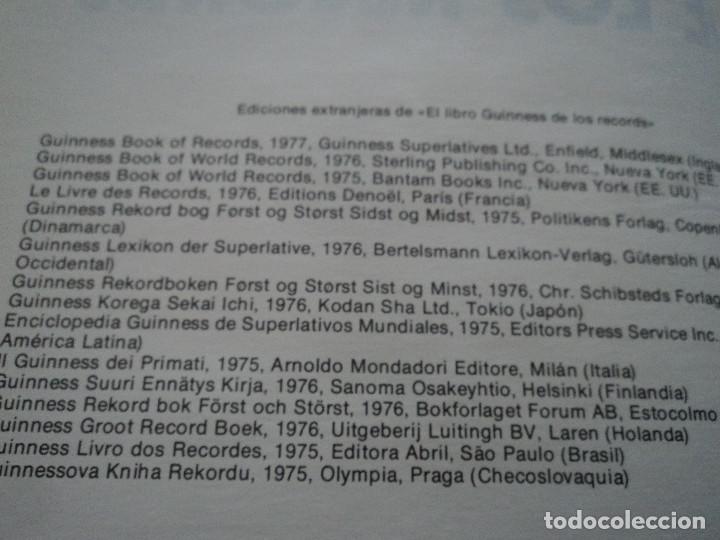 Libros: EL LIBRO GUINNESS DE LOS RECORDS 1977 - Foto 3