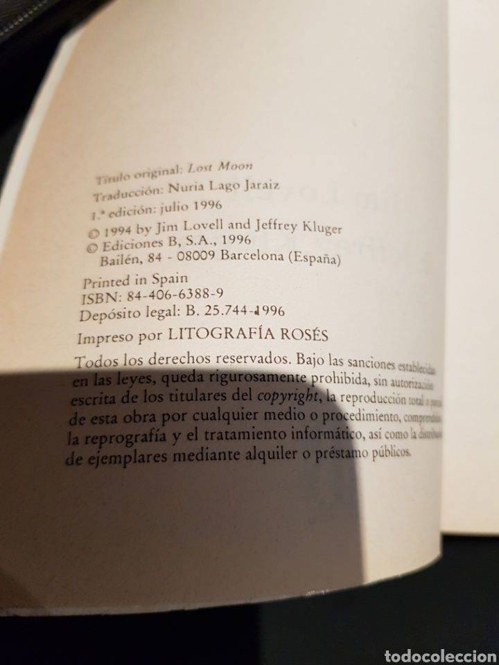 Libros: Apollo 13. Libro de la pel&iacute;cula. Ediciones B. 1996 - Foto 3