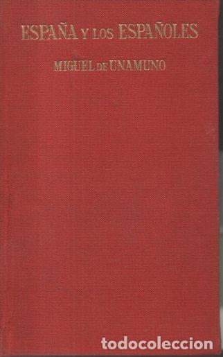 Libros: ESPA&Ntilde;A Y LOS ESPA&Ntilde;OLES. - UNAMUNO, Miguel de. - Foto 1